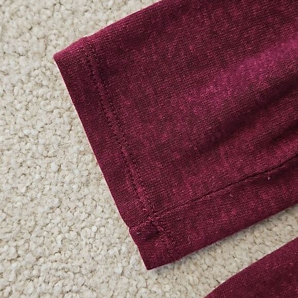 Talbots Women's Petite 3/4 Sleeve Open Cardigan Sweater Burgundy M - Picture 6 of 9